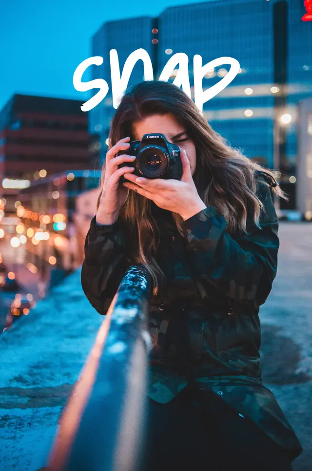 Text behind portrait